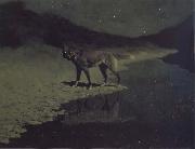 Frederic Remington Moonlight,Wolf china oil painting artist